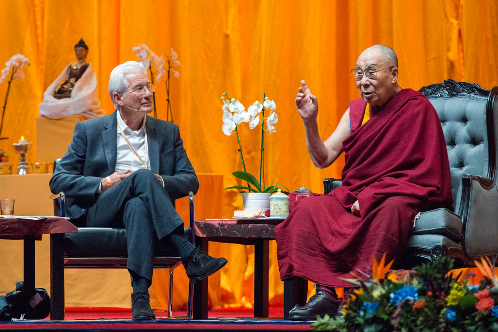 Dalai Lama en Richard Gere voor International Campaign for Tibet